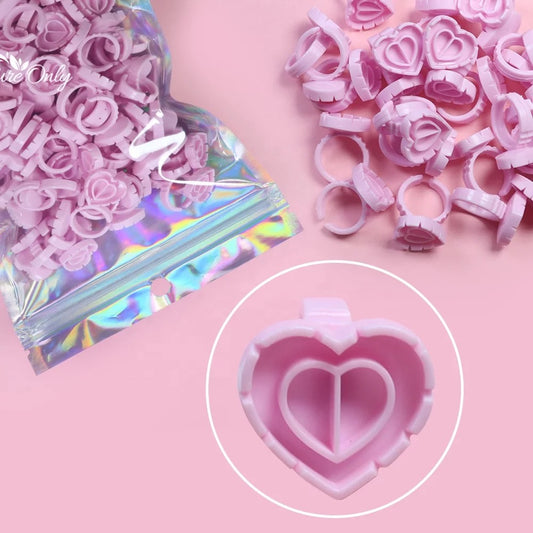DISPOSABLE HEART-SHAPED BLOOMING GLUE RING
